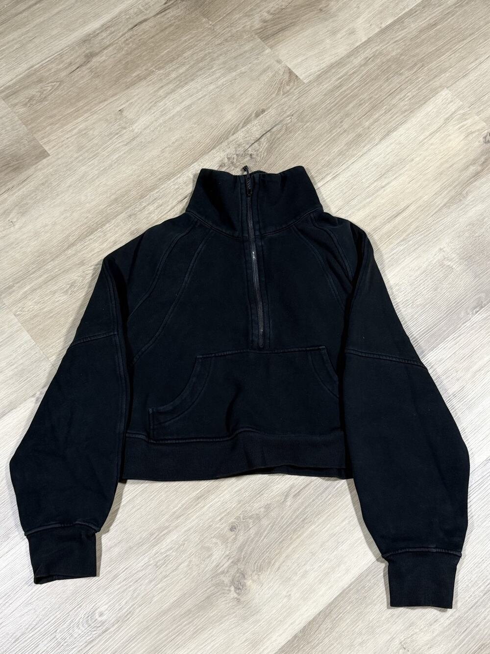 Lululemon Scuba Oversized Funnel-Neck Half Zip Sweatshirt Womens XS/S Black